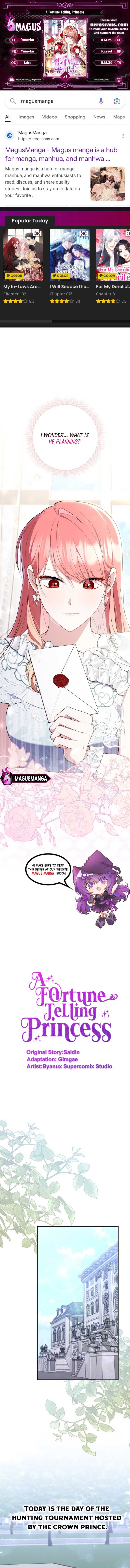 Read A Fortune-Telling Princess  Manga Online