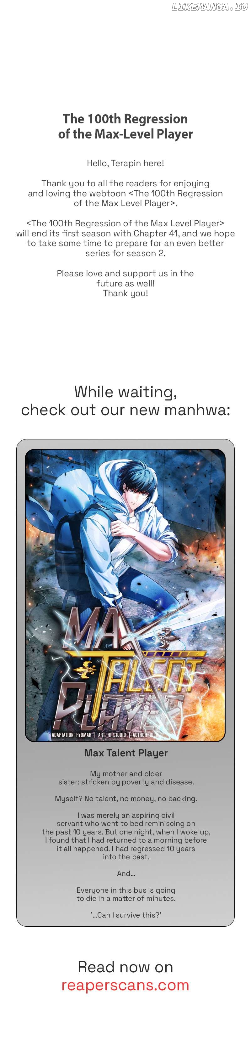 Read The Max-Level Player’s 100th Regression Manga Online