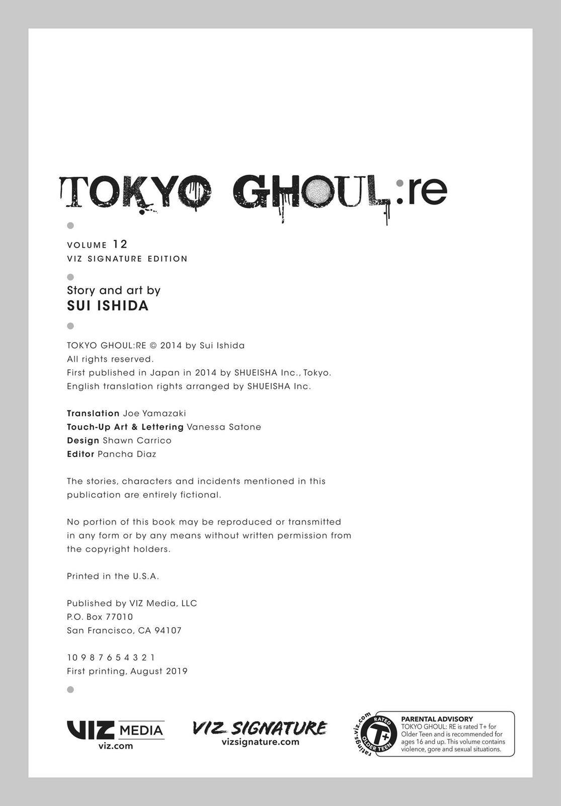 Read Tokyo Ghoul re Manga Online