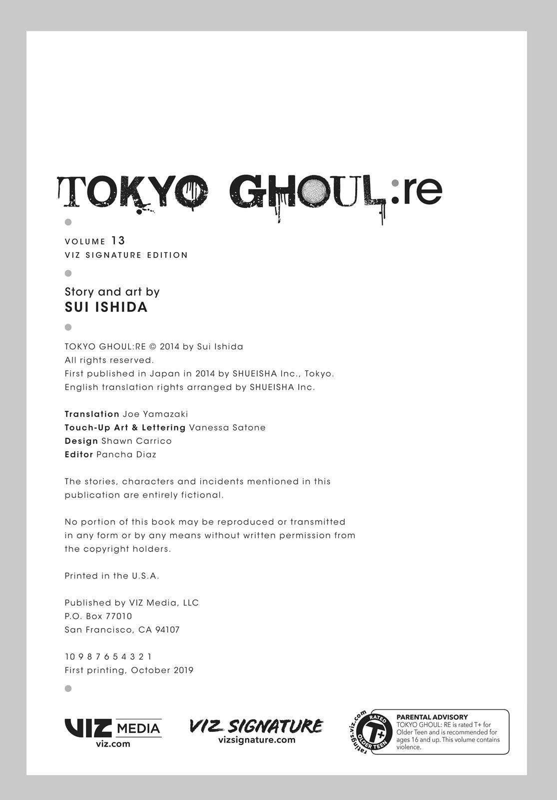 Read Tokyo Ghoul re Manga Online