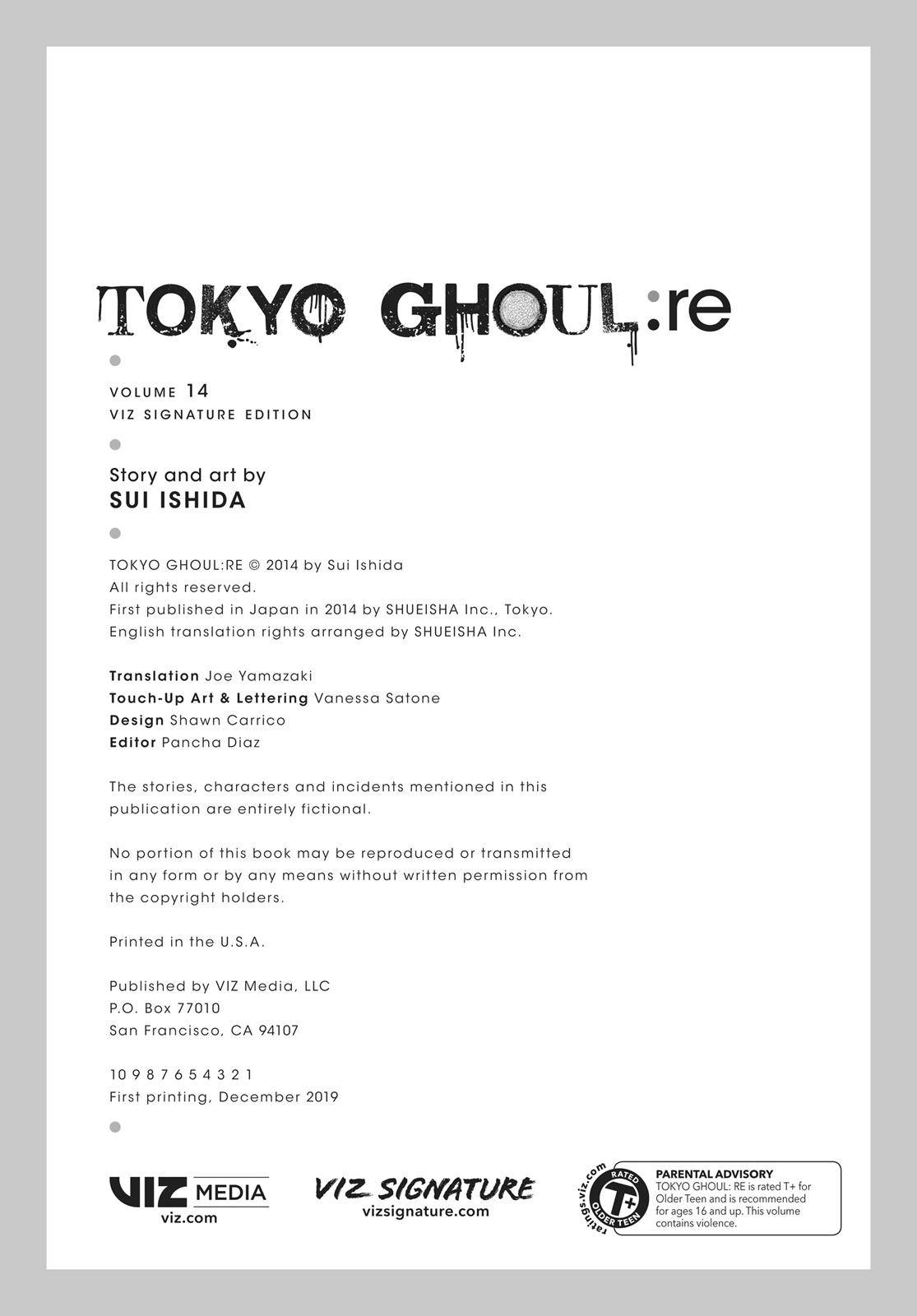 Read Tokyo Ghoul re Manga Online