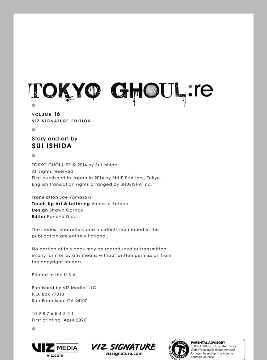 Read Tokyo Ghoul re Manga Online