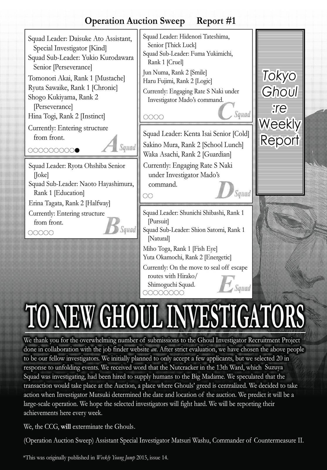 Read Tokyo Ghoul re Manga Online