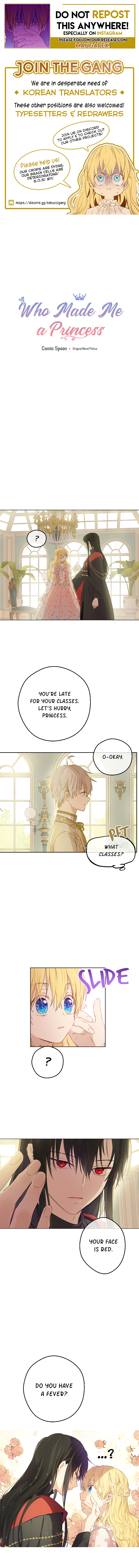 Read Who Made Me A Princess Manga Online